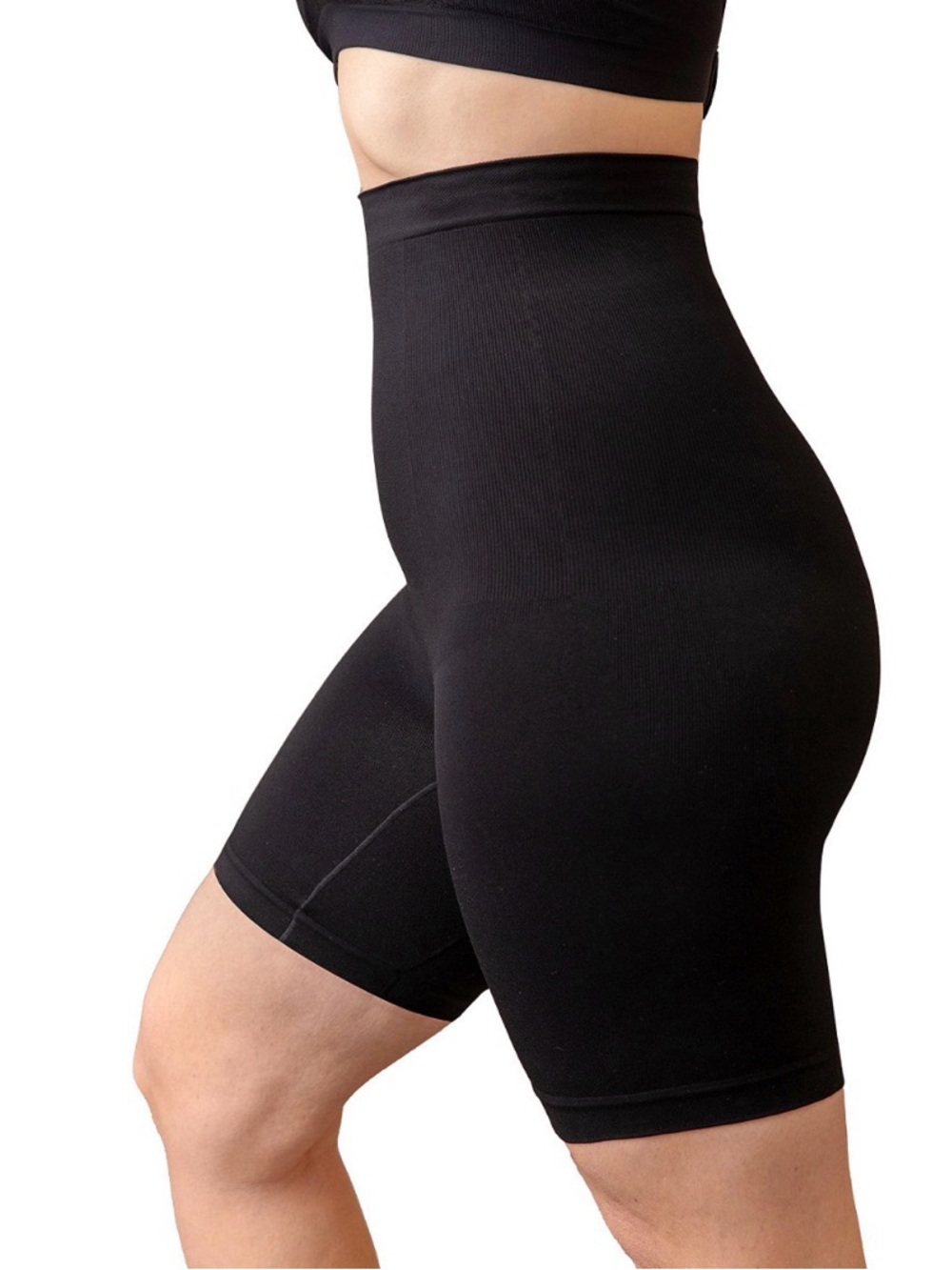 Shapermint High-Waist Black Shaping Bike Shorts - Picture 3 of 4